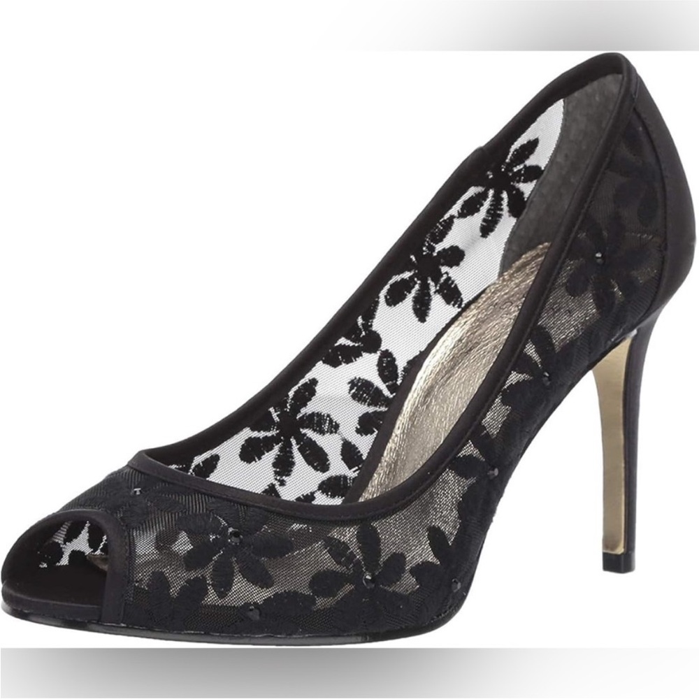 Adrianna Papell Women's Frances Pump Black Sophia Mesh Size 9.5W Wide - Picture 9 of 10